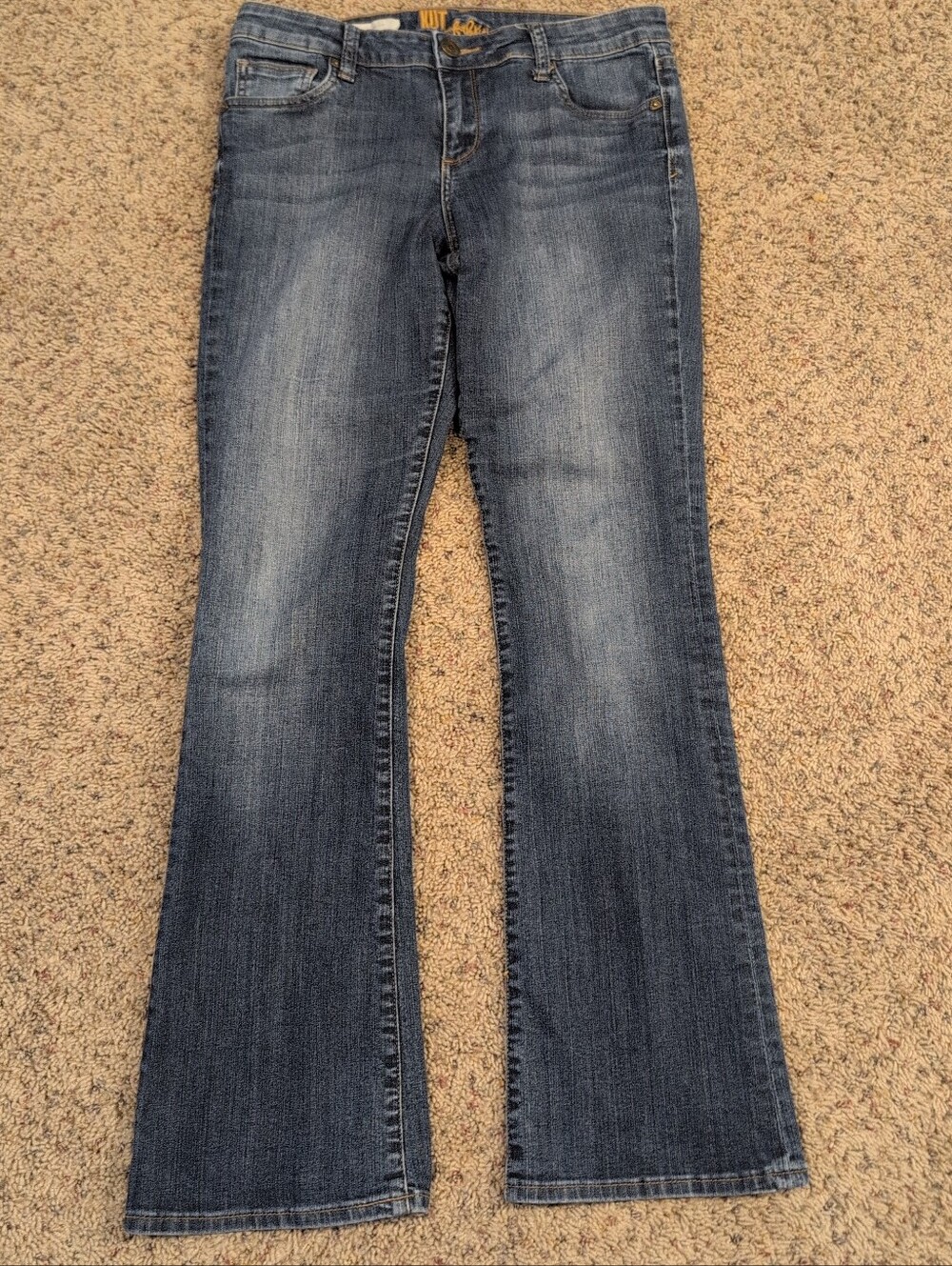 Just From The Kloth Women's Size 8 Felicia Baby Bootcut Jeans Medium Blue Logo